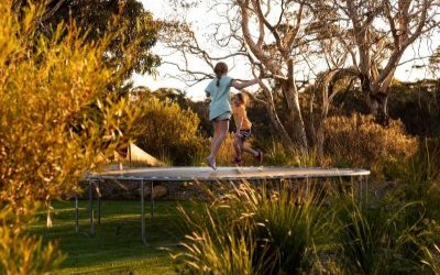 kids enjoying their new backyard in the Blue Mountains designed by Now & Zen Landscapes